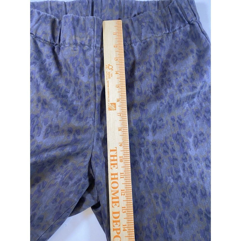 Soft Surroundings Metro Pants Purple Leopard Print Elastic Waist Pull On Large - Picture 6 of 9